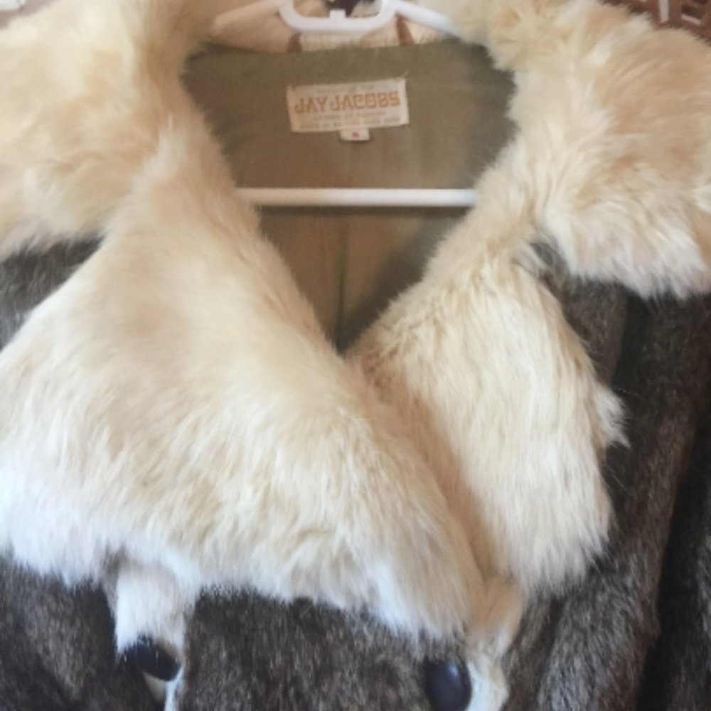 Vintage Small Rabbit Fur Peacoat jacket Jay Jacobs - Picture 7 of 10